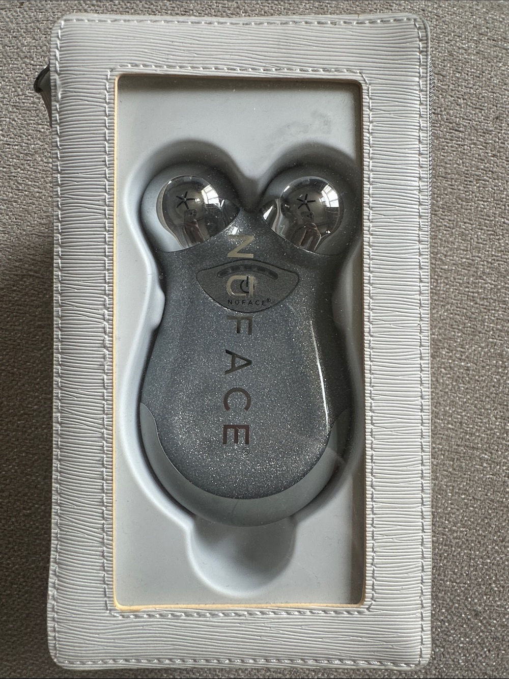 NuFace Mini Facial Toning Device in Sparkling Silver-Gray